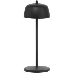Lámpara de mesa led recargable y regulable zafferano circe negra