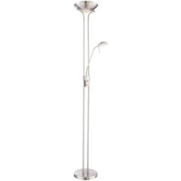 Wonderlamp Lámpara de pie led níquel 18w+5w de acero