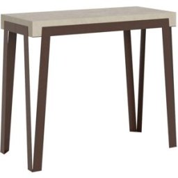 Itamoby Consola extensible 90x40/300 cm efecto madera cachemira, hierro