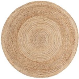 Carpet Living Alfombra de decoración en yute beige 200x200cm