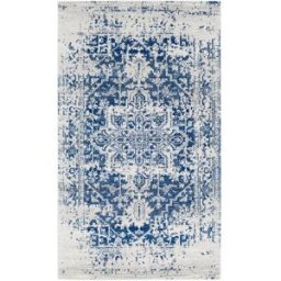Livabliss Alfombra vintage oriental azul/blanco 80x150