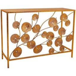 Wanderlust deco Recibidor-consola de metal dorado 100x35x70.5