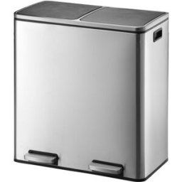 Kitchen Move Cubo de basura de cocina de reciclaje plata 60l