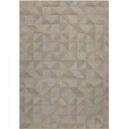 Wecon Home Alfombra beige arena diseño tufting a mano con relieve 110x170