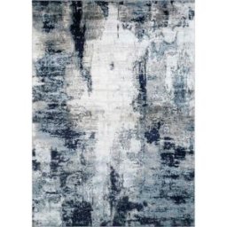 Livabliss Alfombra abstracta moderna azul/blanco/gris 120x170