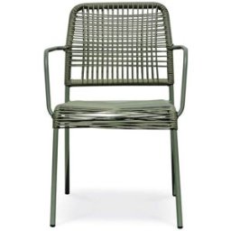 dcb garden Sillón de jardín apilable en cuerda y acero