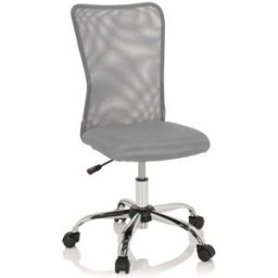 hjh OFFICE Silla giratoria para niños tejido de malla gris