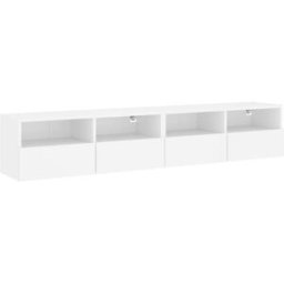 Maison Chic Muebles de pared tv 2 uds madera blanco 80x30x30 cm