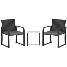 Outsunny Conjunto de jardín 61x58.4x84 cm gris