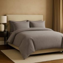 Reca Bedding Juego de cama gris claro 240x260 para cama 200x200 taie recta