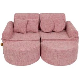 MeowBaby Sofá modular infantil de tweed 12 pcs