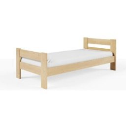 Furnlux Cama individual infantil de madera maciza de pino color gris 90x200