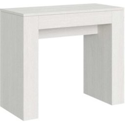 Itamoby Consola extensible 90x42/302 cm efecto madera fresno blanco