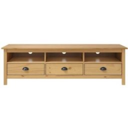 Maison Chic Mueble tv hill madera maciza pino marrón miel 158x40x47 cm