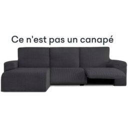 Eysa Funda de sofá chaise relax izquierda b/c gris oscuro 250-360cm