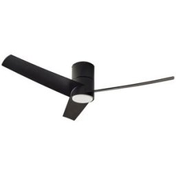 Beliani Ventilador de techo con luz con mando led negro