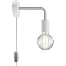 Creative Aplique de pared con extensión curva de metal blanco