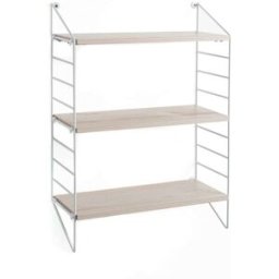 ORESTELUCHETTA Estante de pared de metal blanco cm. Alto 56 x largo 40 x fondo 16
