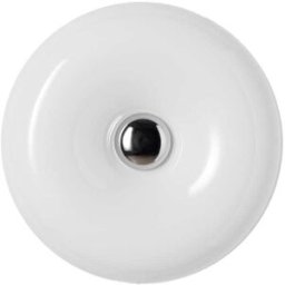 Alpinaluz Aplique de pared de vidrio blanco 12W D30 cm