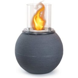 Chimenea de bioetanol divina fire de hierro fundido gris d.40x54 cm
