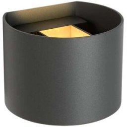 Lucide Lámpara de pared de aluminio 1xg9, gris