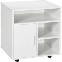Homcom Soporte para impresora 60x50x65.5 cm blanco