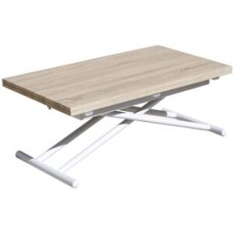 Home Heavenly Mesa centro convertible en mesa comedor roble y patas blancas