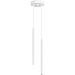Sollux Lighting Lámpara colgante blanco acero alt. 118 cm
