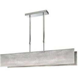 Cristalrecord Lámpara lineal 4 luces gris de acero inoxidable
