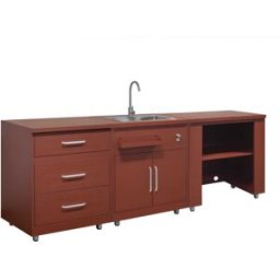 Oviala Cocina exterior de 3 piezas con fregadero de ladrillo