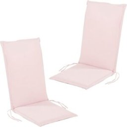 Edenjardin Pack 2 cojines para silla jardín repelente al agua rosa