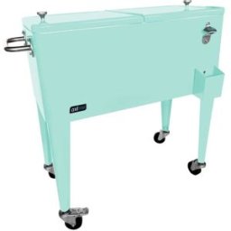 Axi Nevera con ruedas, color menta, 76 litros