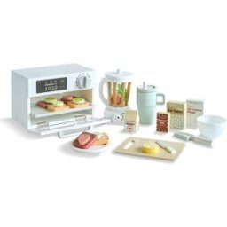Teamson Set de Postres Saludables de Madera 27 Piezas, 18cm, Blanco