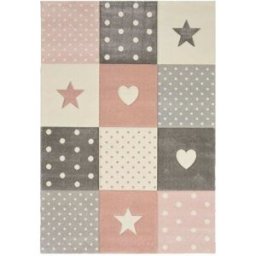 Un amour de tapis Alfombra infantil de fácil mantenimiento rosa 80x150
