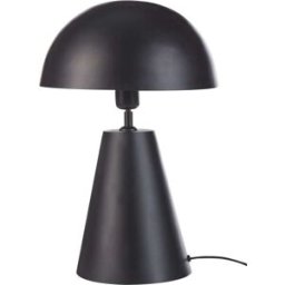 Beliani Lámpara de mesa metal negro