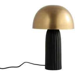 Maison Pavane Lámpara de mesa de metal negro y dorado