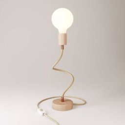 Creative Lámpara de mesa articulada de madera con luz difusa