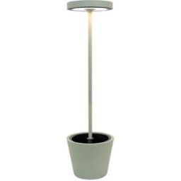 Lámpara de pie solar zafferano, 11,7w, salvia, h.156cm