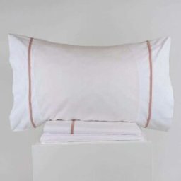 Casa da Laura Sábanas 100% algodón 180 hilos vibo rosa cama 150/160 1 almohada 45