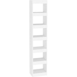 Maison Chic Estantería/divisor de espacios madera blanco 40x30x198 cm