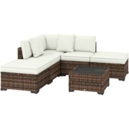 Outsunny Conjunto de jardín 200x200x63 cm marrón