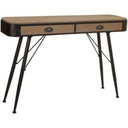 Wanderlust deco Recibidor-consola de madera y metal marron 120x32x80,5