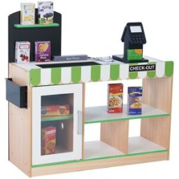Teamson Caja registradora electrónica para niños supermercado 79.4 cm, verde