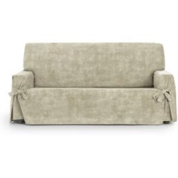 Eysa Funda sofá 3 plazas antimanchas con lazos crudo 180 - 230cm