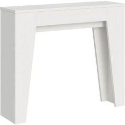 Itamoby Consola extensible 90x25/181cm efecto madera fresno blanco