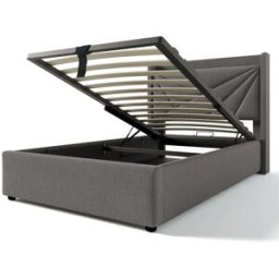 MODFU Cama infantil de lino de 90x200 cm con espacio de almacenaje