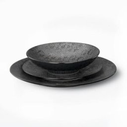 Medard de Noblat Vajilla de 18 piezas gres negro