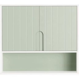 SoBuy Armario de pared para baño verde 60 x 15 x 54 cm