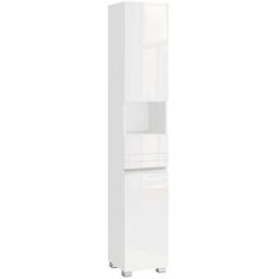 VASAGLE Armario del baño de 30 x 30 x 170 cm de color blanco