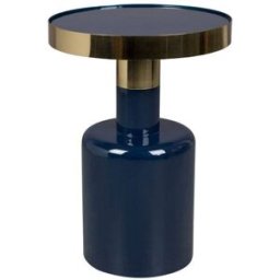 Zuiver Mesa auxiliar esmaltada en acero azul